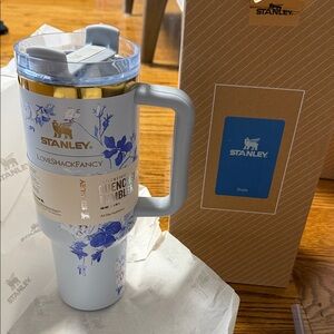 Stanley Shale Blue Floral Tumbler